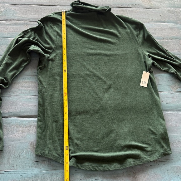GAP Classic Green Long Sleeve Feather Turtleneck Women's Top, Size XL Tall NWT - Picture 7 of 8